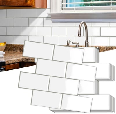 Dailygoods- Wandtegels Dikker 3D Zelfklevend - Wandtegelstickers - Wandtegels Keuken - Wandtegels Badkamer - Backsplash - 10 Vel 32 x 26,9 cm - Muurtegels