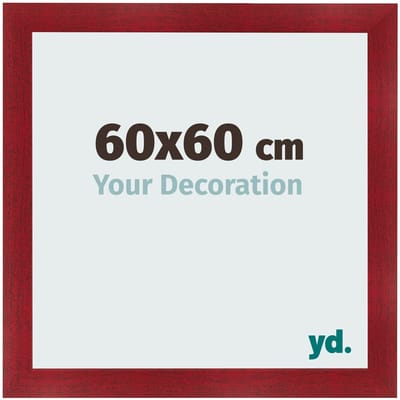 Your Decoration - Fotolijst 60x60 cm - MDF - Wijnrood Geveegd - Pisa