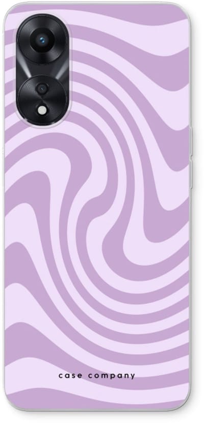 Case Company® - Hoesje geschikt voor Oppo A78 5G hoesje - Swirl Paars - Soft Cover Telefoonhoesje - Bescherming aan alle Kanten en Schermrand