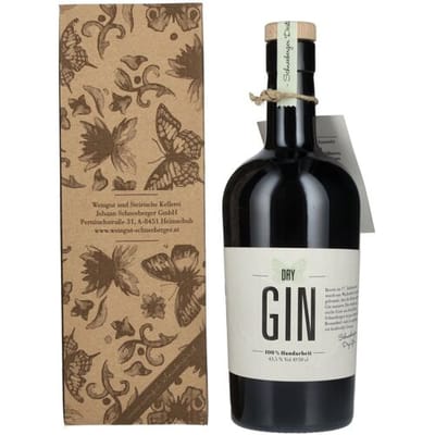 Schneeberger jenever Schneeberger Dry Gin 43,5% Vol. 0,5l in geschenkverpakking