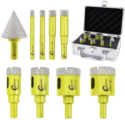 Diamant Kernboor Set 9 Delig - Voor Tegel, Graniet, Marmer & Keramiek