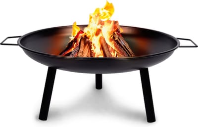 alpina Vuurschaal Ø60 cm - Vuurkorf voor Buiten met Handvaten - Tuinhaard op Brandhout - Terrashaard 3 Poten - Tuinkachel voor Kampvuur - Terraskachel - Carbon Staal