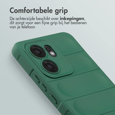 imoshion Hoesje - Geschikt voor Oppo Reno 13 F (5G) - EasyGrip Backcover - Donkergroen