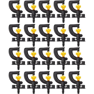 20 stuks G-type vernevelsproeiers Professionele bevochtigings- en koelsproeiers voor boerderij black