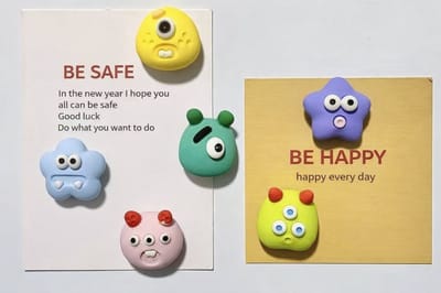 TLVX 6 stuks 3D Monstertjes Magneten / Leuke Koelkastmagneten / Foto Magneet Oog / Speel- en Leer Magneten / Whiteboard / School / Kantoor / Notitie / Boodschappenlijst / Memo Bord / Schoolbord / Magnetisch / Gekleurde Monster Magneetjes