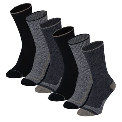 Apollo (Sports) - Sportsokken Casual - Unisex - Zwart - 36/41 - 6-Pack - Voordeelpakket