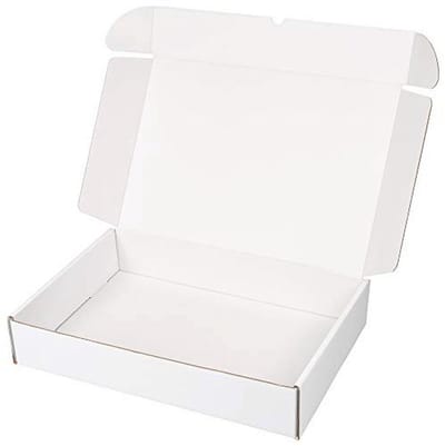 Verzenddozen voor zelfassemblage - Set van 25 - Wit - Groot - 43 x 30 x 8 cm