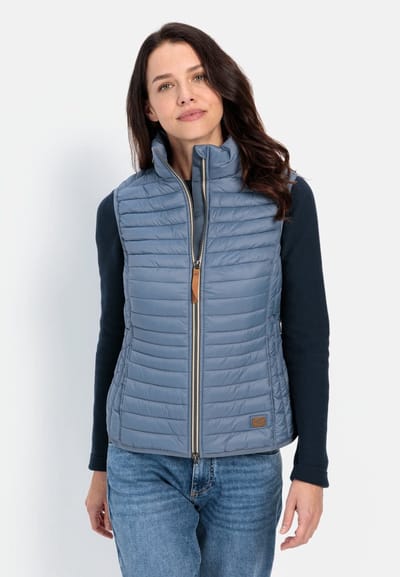 camel active Gewatteerd vest gemaakt van gerecycled polyamide - Maat womenswear-50 - Smoke Blauw