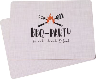 Set van 2 placemats mdf BBQ motief 2