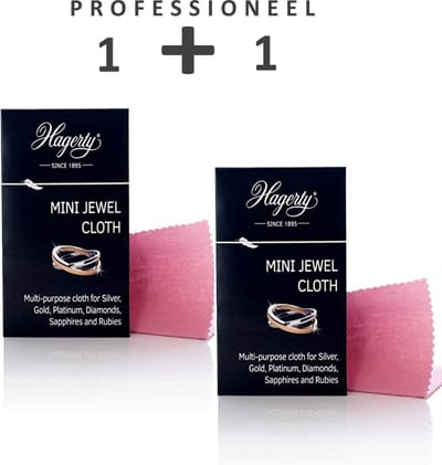 Hagerty Professioneel  Juwelen & Sieraden Doekje 9 x 12 cm -Juwelendoekje Sieradendoekje Zilverpoets Ringen Doek Oorbellen Armband Reinigen Ring Poetsdoek Wonderdoekje Aanslag Reiniger R-22- (2 stuks)