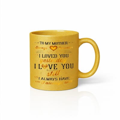 Voor Mijn Moeder Luxe Gouden Editie - Onthoud Altijd dat Ik van Je Hou - Metallic Gouden Mok - Premium Cadeau voor Moederdag - Glanzende Afwerking