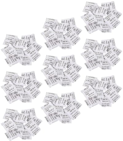Vochtabsorberende Zakjes - Droogzakken Silica Gel - Kledingkast Beschermen - Efficiënte Vochtverwijdering - 100 Stuks - Transparant