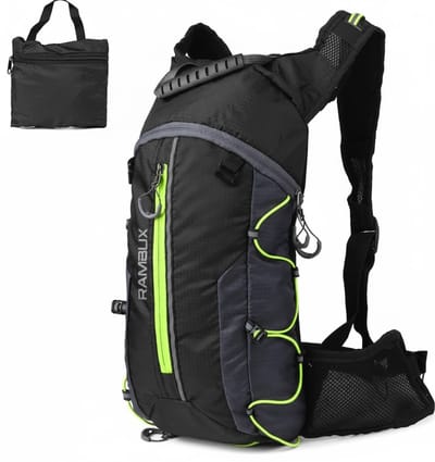 RAMBUX® Hydratatierugzak 2L - Fietsrugzak met Waterzak - Drinkrugzak - Hardlooprugzak - Lichtgewicht & Ademend - voor Fietsen, Wandelen & Hardlopen - Fluor