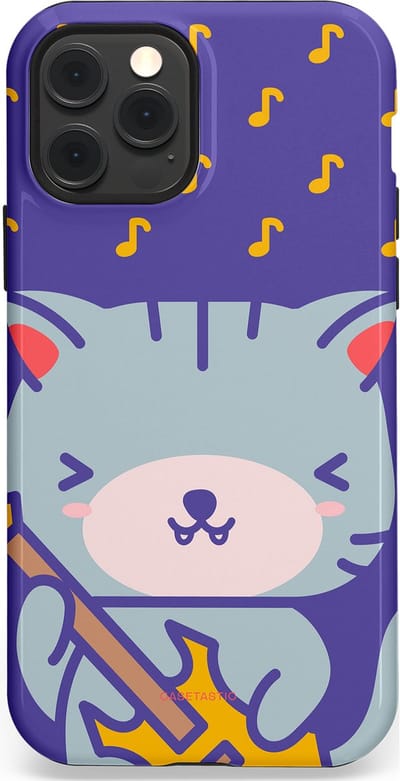 Casetastic Hoesje Geschikt voor Apple iPhone 12/12 Pro Magsafe - Stijlvolle Beschermende Duo-layer Case - Katten beat