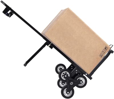 Trappenklimmer Steekwagen - Klimkar Boodschappentrolley - Goederen Vervoeren - Inklapbaar Staalontwerp - Max 210 kg - Zwart