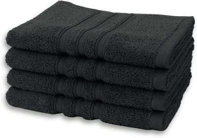 Handdoekenset Katoen - Badhanddoeken Set - Dagelijks Gebruik - 500 GSM Dichtheid - 40 x 70 cm - Zwart