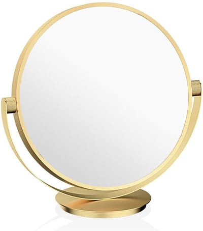 Cosmetische spiegel 43cm - VANITY, mat goud.