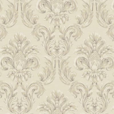 Landelijk Vintage barok behang beige zandtinten 256184