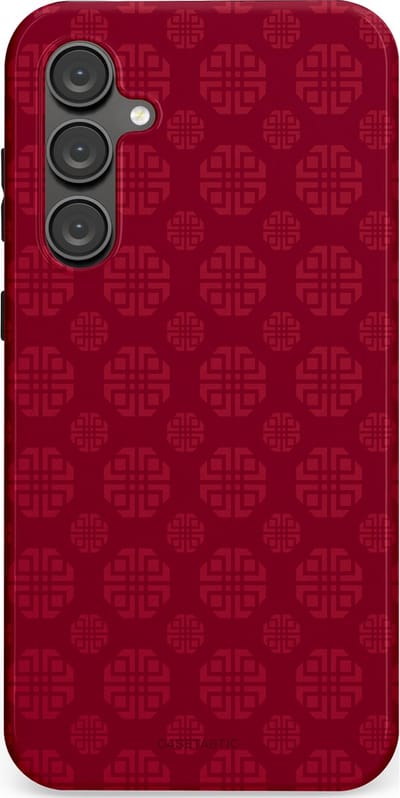 Casetastic Hoesje Geschikt voor Samsung S23 FE - Stijlvolle Beschermende Duo-layer Case - Oosters Rood