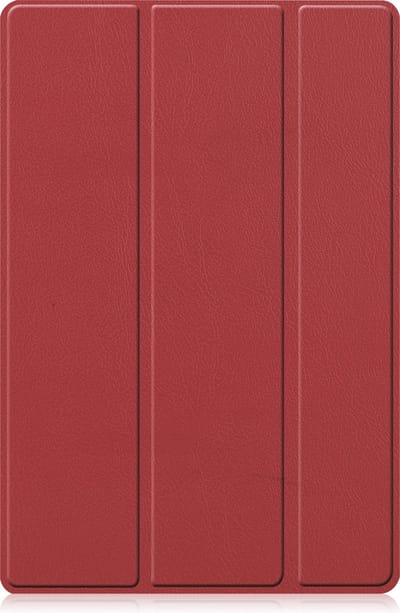 Hoesje - Geschikt voor Samsung Galaxy Tab A8 - Dun & Stevig - Trifold Bookcase - Hard Cover - Hardcover Book Case - Tablet Hoes - Donkerrood