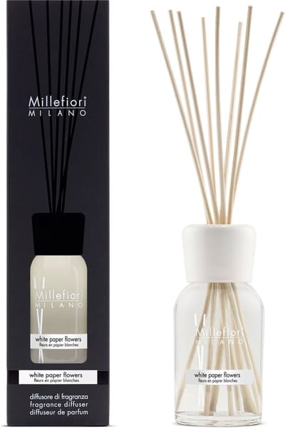 Millefiori Milano Geurstokjes 250 ml - White Paper Flowers