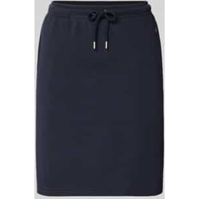 Knie-lange sweatrok met labelstitching