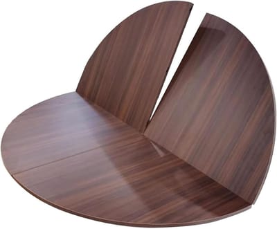 Ronde Tafelblad - Opvouwbaar Blad - Feest Banket - Vierdelig Opvouwbaar - 150 cm - Houtkleur