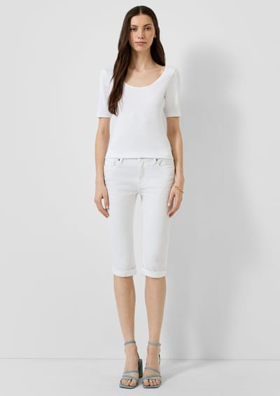 Q/S designed by - Dames broek - Maat 42 - Vrouwen - wit - voering