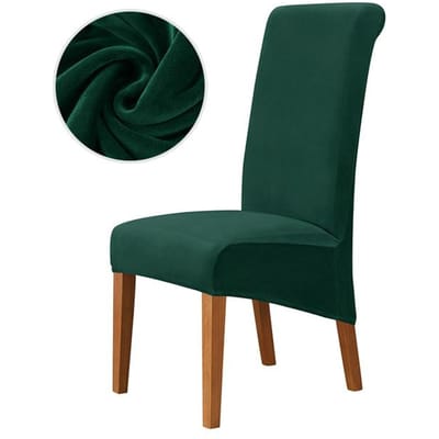 1 /2 /4 /6 Stuks Fluweel Stof Grote Eetkamerstoelhoes XL Maat Hoes voor Stoelen Lange Rug Keukenstoelhoezen Elastische Stretch 1 Piece