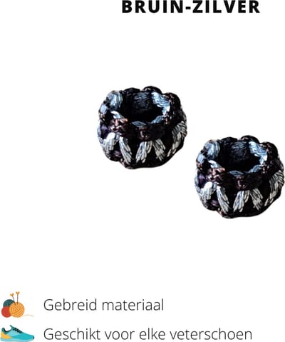 Beste Veters - Schoenaccessoires - Veter gesp bruin - Veters - Schoen bedel - Schoenaccessoires glitter - Gesp zilver - Feestdagen - Kerst