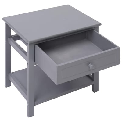 vidaXL - Nachtkastje - 2 - st - 40x29x42 - cm - paulowniahout - grijs