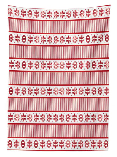ABAKUHAUS Tafelkleed Winter-Sneeuwvlok Strepen – 140×170 cm – Wasbaar, Indoor/Outdoor