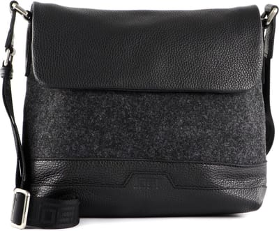 JOST Schoudertas Farum Shoulderbag with Flap Black Zwart