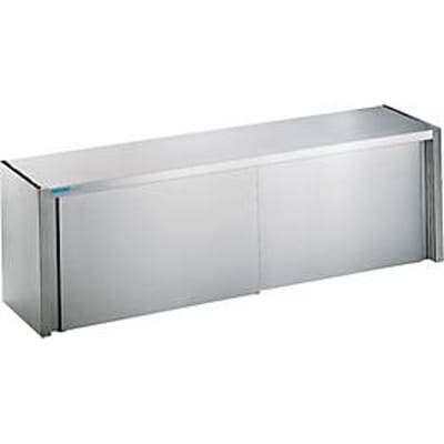 Hangkast, rvs, met schuifdeuren, B 1800 mm