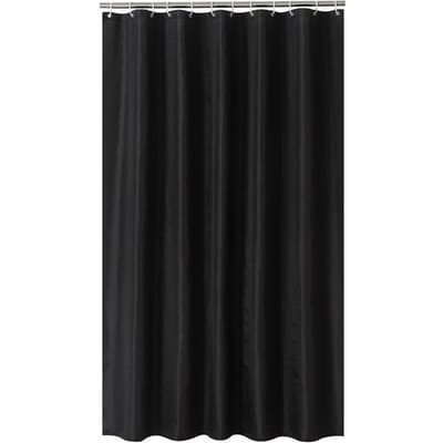Rideau de douche à motif mural noir avec crochets de suspension pour rideau de salle de bain imperméable #2