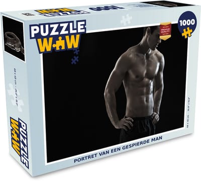 Puzzel Portret van een gespierde man - Legpuzzel - Puzzel 1000 stukjes volwassenen