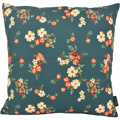 Mae Bloom Petrol Kussenhoes | Indoor / Outdoor Collectie | Katoen | 45 x 45 cm