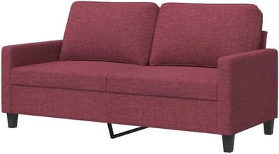 Tweezitsbank - Sofa Loungebank - Ontspannen en Zitten - Stoffen Bekleding - 140 cm - Wijnrood