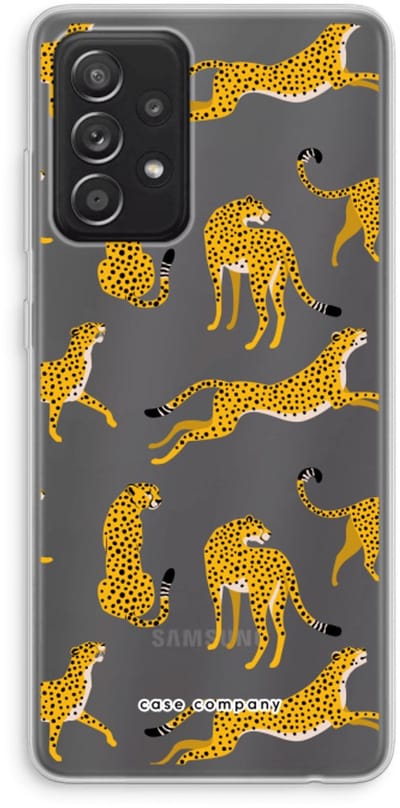 Case Company® - Hoesje geschikt voor Samsung Galaxy A52s 5G hoesje - Luipaard - Soft Cover Telefoonhoesje - Bescherming aan alle Kanten en Schermrand