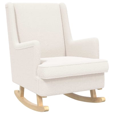 vidaXL - Schommelstoel - Crèmekleurig - 62 - x - 80 - x - 85 - cm - Bouclé