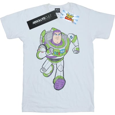Disney Heren Toy Story 4 Classic Buzz Lightyear T-Shirt (Wit)