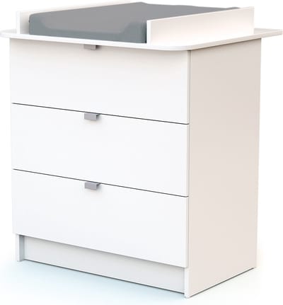 WEBABY - Commode met 3 laden in hout Wit ALBA