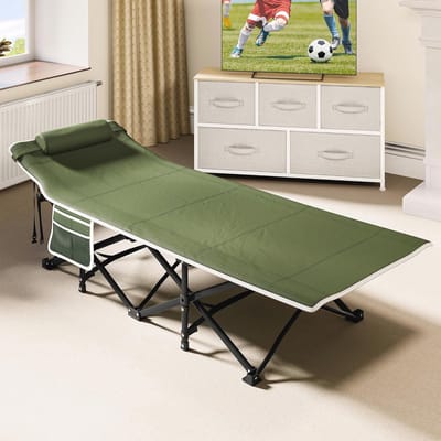 Opvouwbaar Campingbed voor Volwassenen - Robuust en Stevig met 260 kg Draagvermogen, Inclusief Draagtas voor Reizen en Outdoor