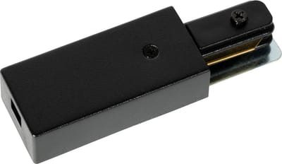 QAZQA Voeding rail zwart 1-fase - Iconic