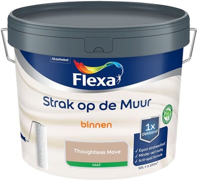 Flexa - Strak Op De Muur Binnen Mat - Thoughtless Move - Mengverf - 10 L
