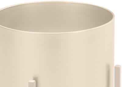Vente-unique Set van 2 metalen plantenpotten op voet - D. 25 x H. 39 en D. 23 x H. 35.5 - Beige - EDMEE
