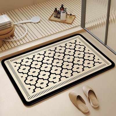 Badkamervloermat Crème Wind Diatomeeënaarde Absorberende Mat Badkamer Deurmat Entree Badkamer Toilet Antislip Tapijt 40*60cm