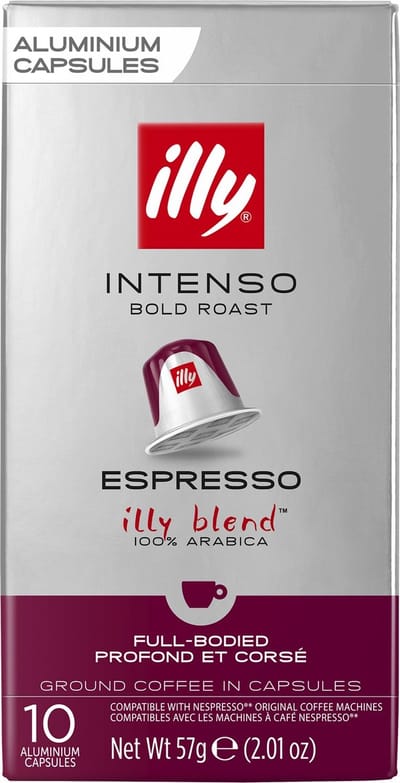 illy Espresso Intenso Koffiecups - 10x 10 stuks - 100 koffiecups