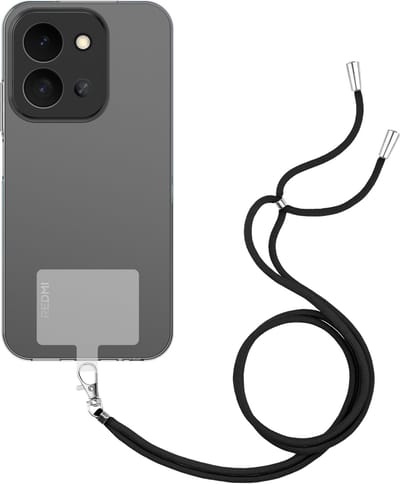 Just in Case hoesje met koord geschikt voor Xiaomi Poco C85 Hoesje met Koord - Flexibele Case - Transparant