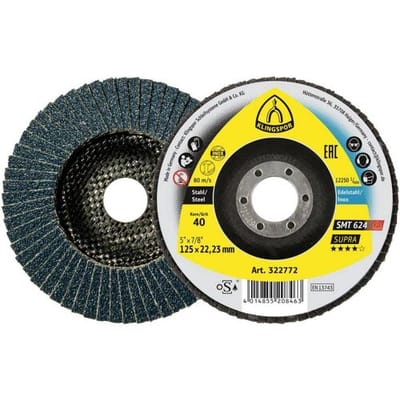 Klingspor 322783 SMT 624 schuurmopschijf, 180 x 22,23 mm korrel 40 gewelfd Diameter 180 mm 10 stuk(s)